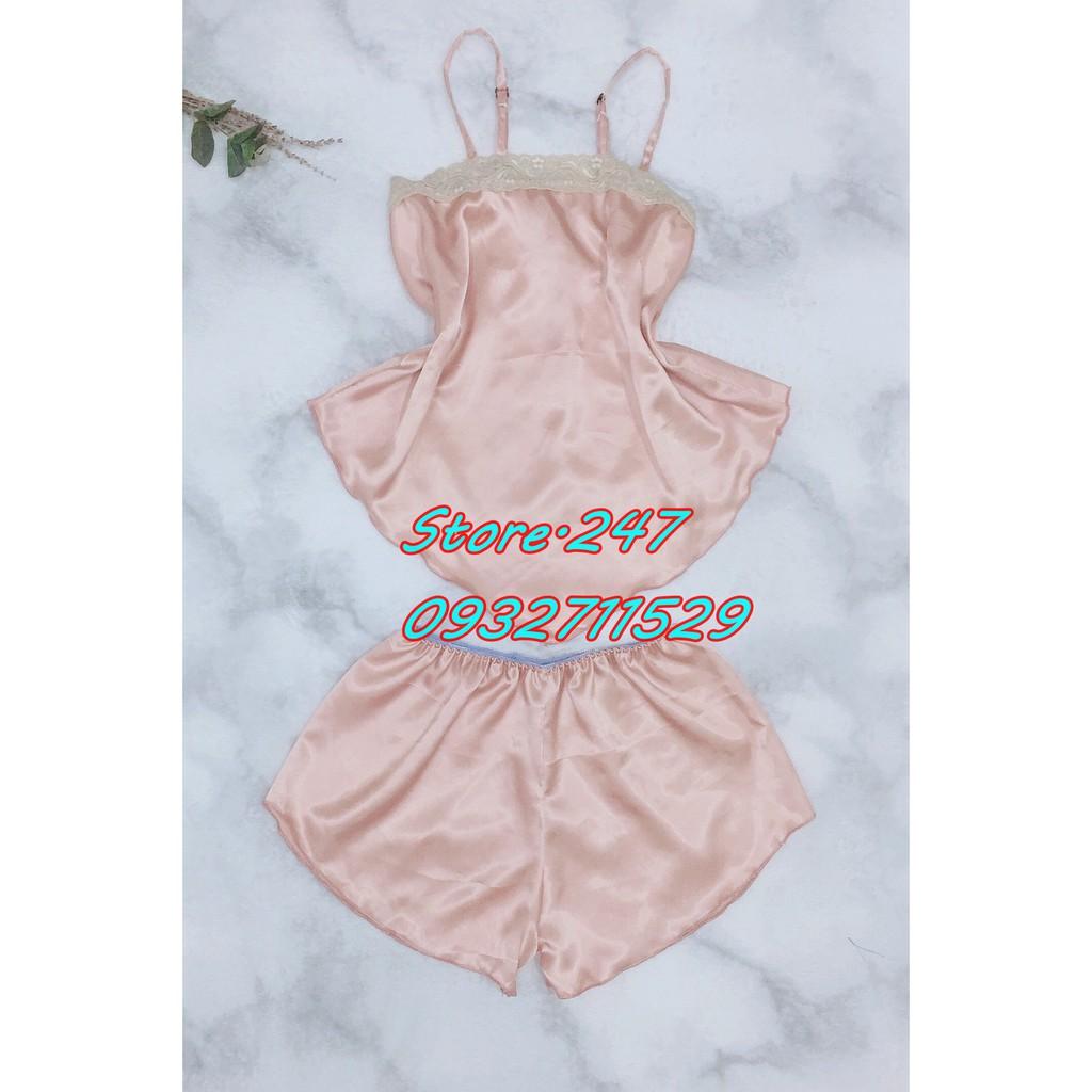 Đồ ngủ vạc yếm siêu gợi cảm, chất vải phi lụa mềm mịn ít nhăn mặc bao mát bao xinh sexy