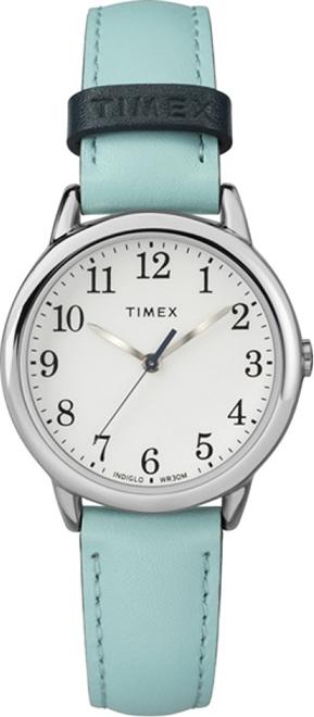 Đồng hồ Nữ Timex Women's Easy Reader Blue Leather Strap Watch TW2R62900MK - 30mm