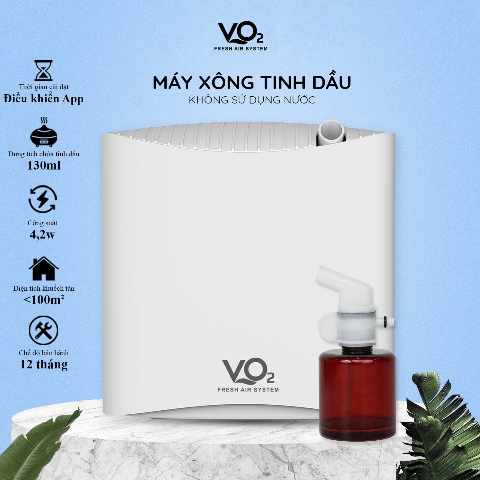 Máy xông tinh dầu chuyên dụng cho gia đình OILMART VO2 Smart Home Aroma Diffuser