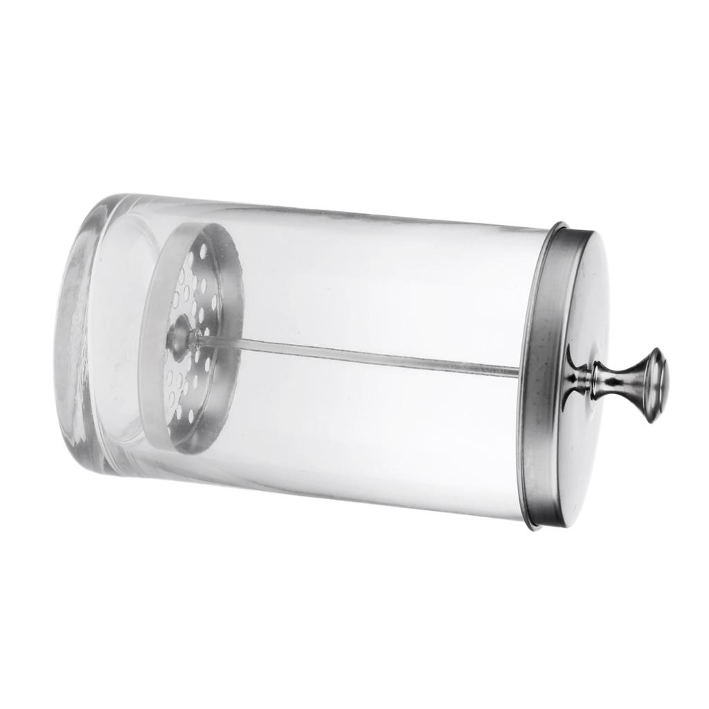3Pcs Clear Sanitizer Disinfectant Glass Jar for Hair Styling Barber Shop S