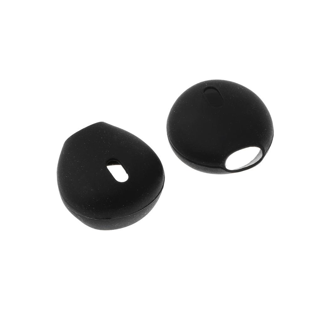2X 1 Pair Silicone Earbuds Eartips Caps Compatible for AirPods Black