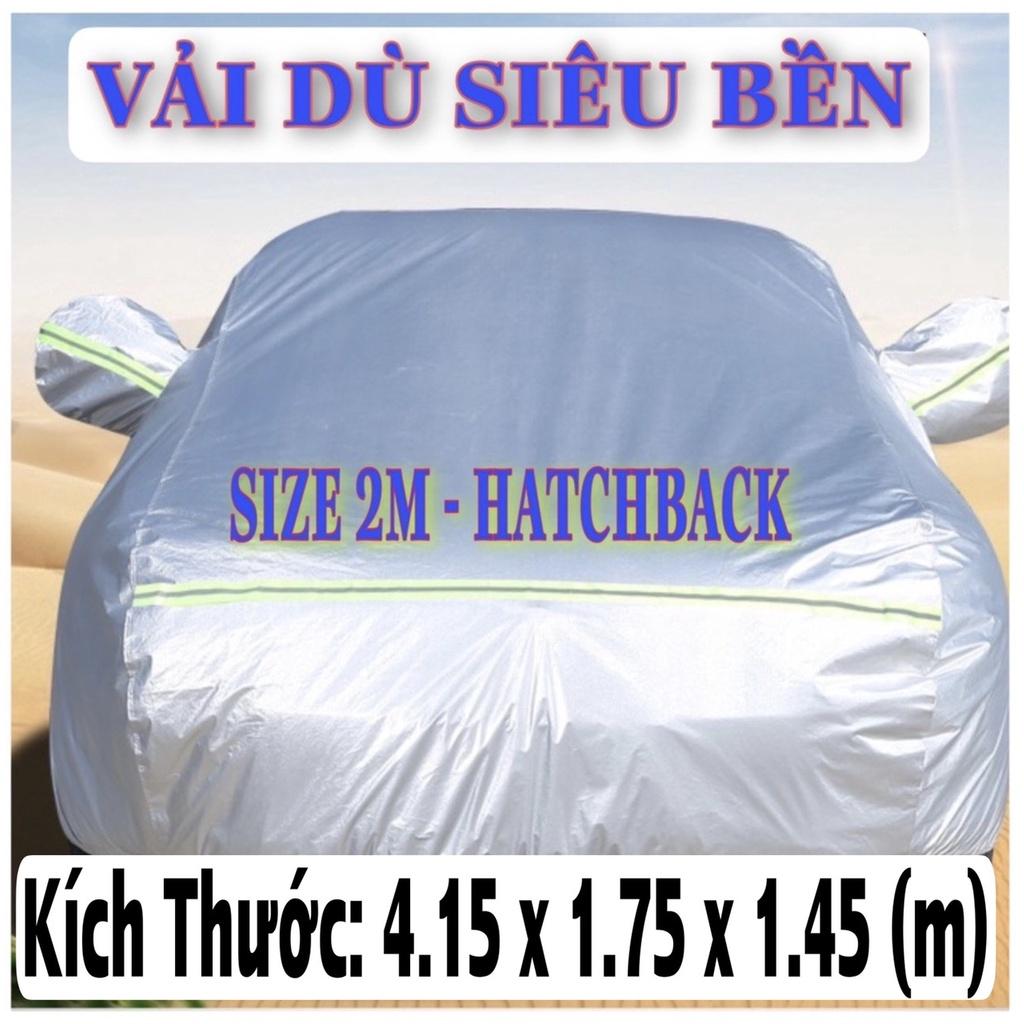 Bạt trùm che phủ bảo vệ ô tô xe hơi vải dù Oxford nano bạc cao cấp siêu bền chống xước, chống nắng nóng, chống cháy