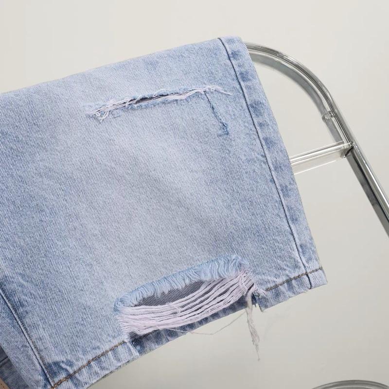 Quần short jeans nam rách quần đùi jeans
