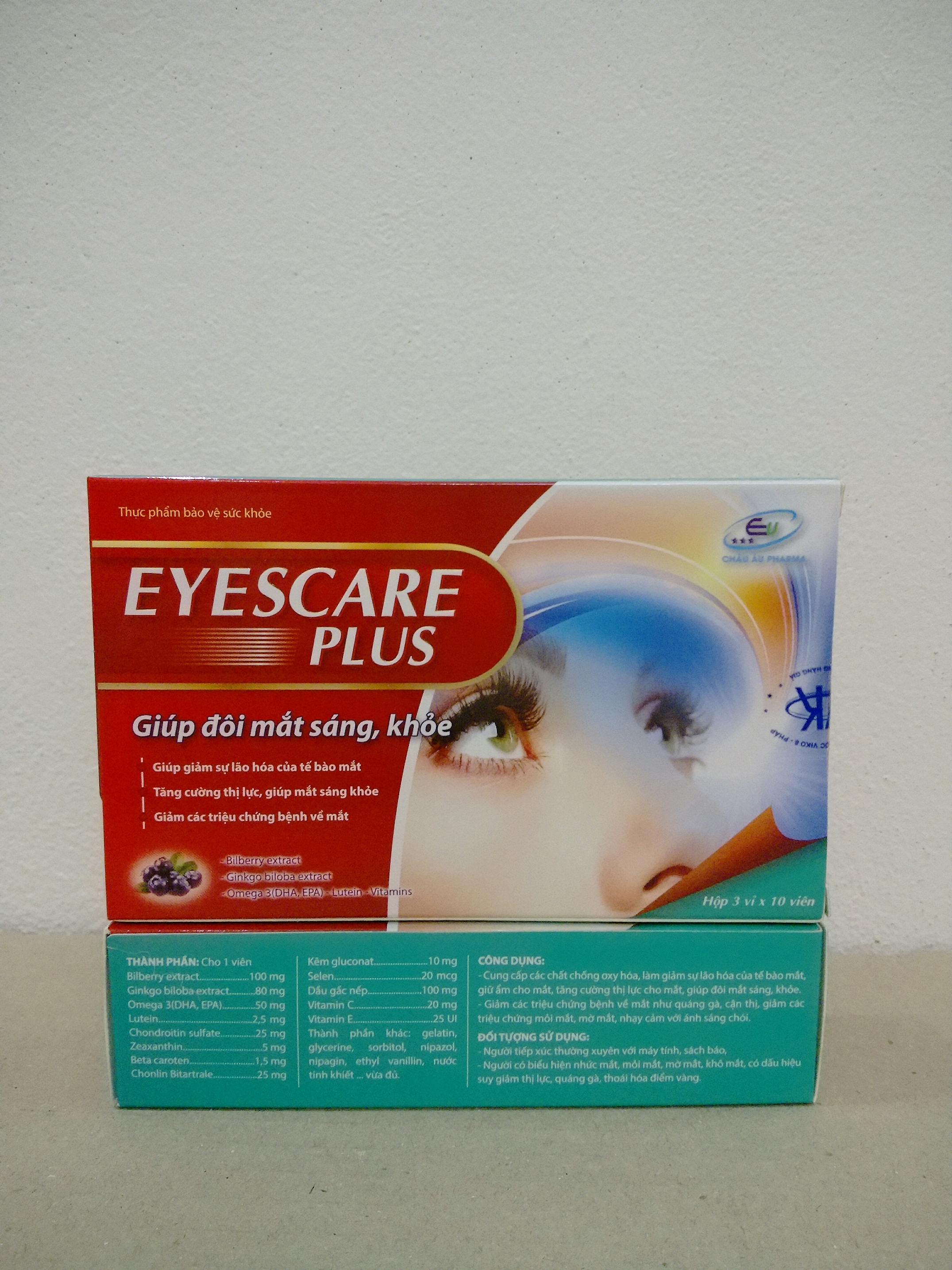 VIÊN UỐNG SÁNG MẮT EYESCARE PLUS - KHỎI LO CÁC BỆNH VỀ MẮT - TĂNG CƯỜNG THỊ LỰC CHO MẮT - HẾT MỎI MẮT, NHỨC MẮT - MỖI NGÀY 1 VIÊN - EYES CARE PLUS - HỘP 30 VIÊN