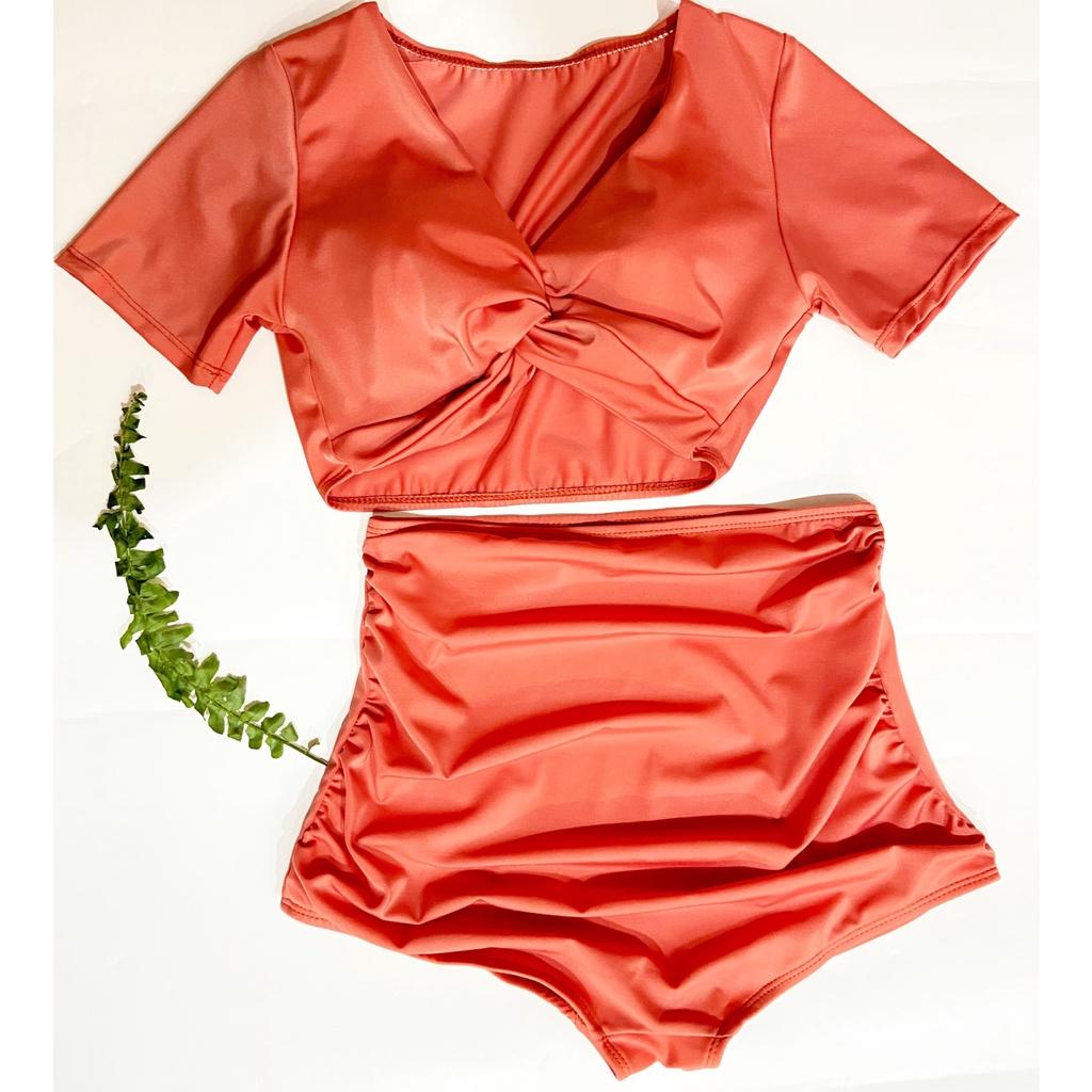 Bikini, Đồ Bơi Đi Biển Hai Mảnh Xoắn Ngực Nhiều Màu ODERI HM-005