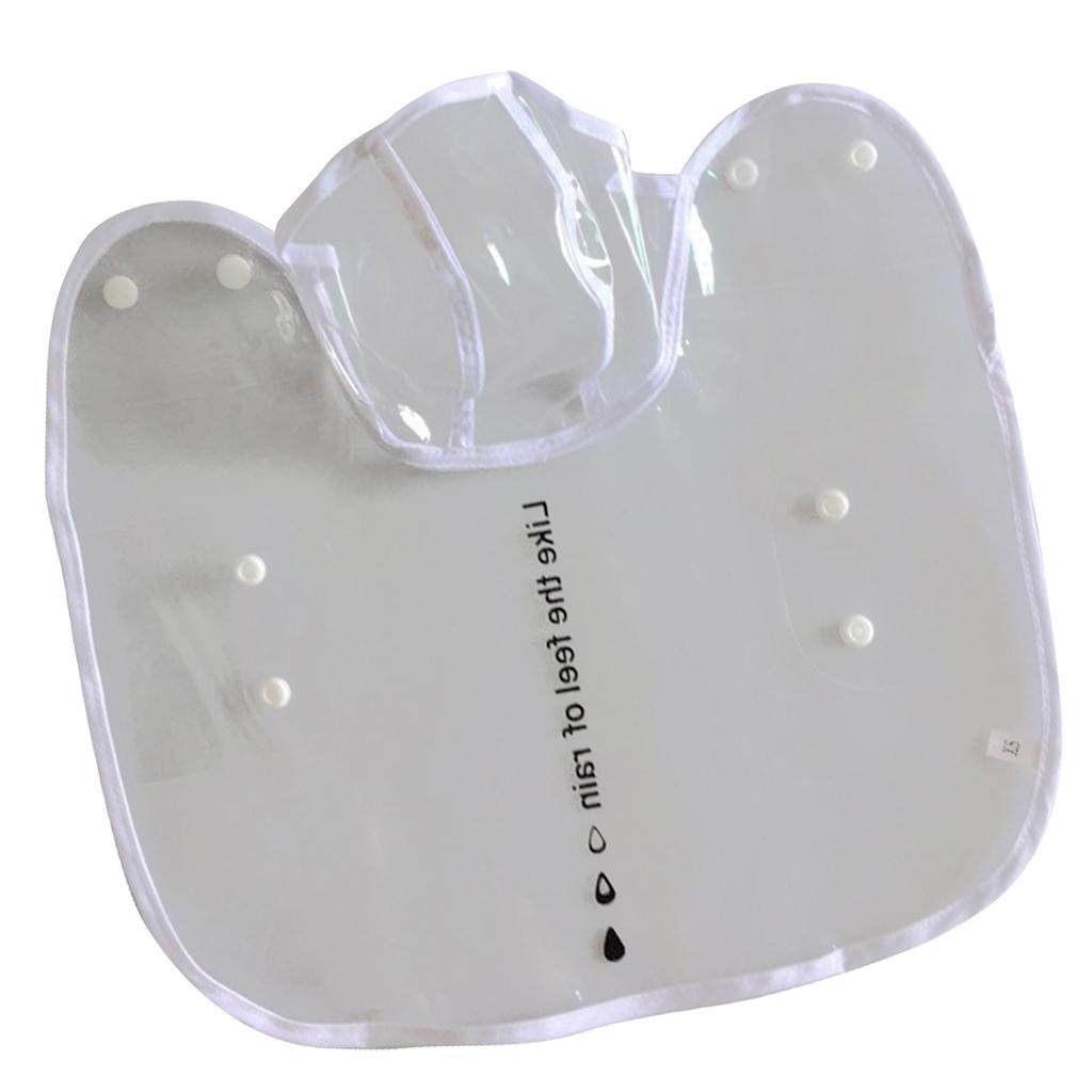 Transparent Dog Rain Coat Poncho Hooded Rain Jacket Hoodie Snowproof White L