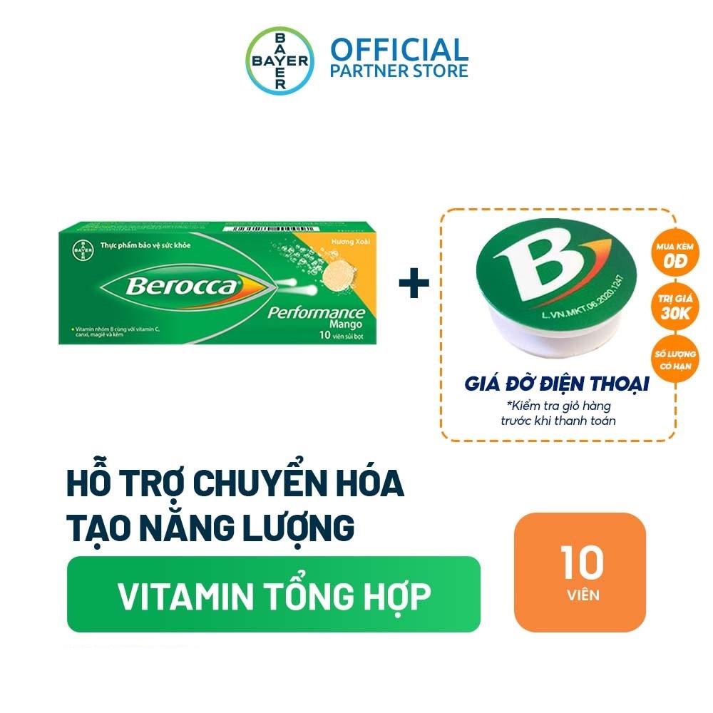 Viên sủi bổ sung Vitamin Berocca Performance Mango 10 Viên