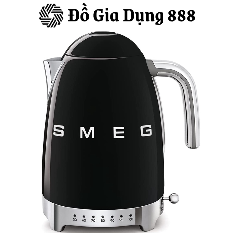 Ấm Siêu Tốc Có Chỉnh Nhiệt Smeg KLF04, Chất Liệu Thép Không Gỉ, Sôi Nhanh, Nhập Đức, BH 12 Tháng