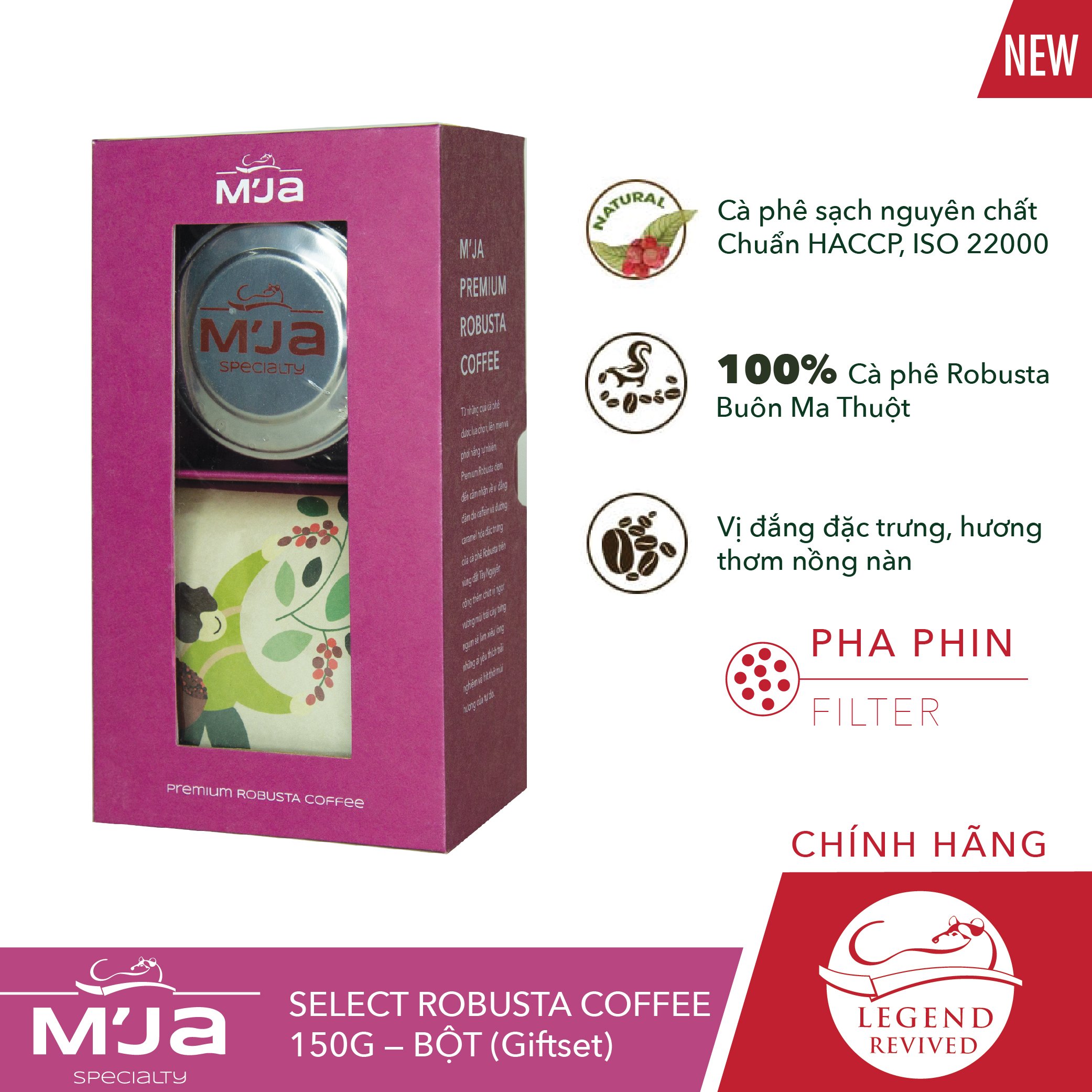 Cà phê M’Ja Robusta 150 gram