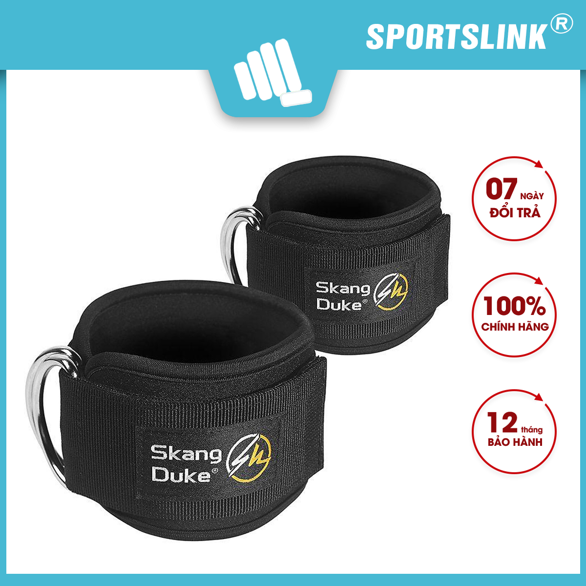 Đai quấn cổ chân Sportslink SKDK-HJ026 hỗ trợ tập chân, mông, đùi với cáp, dây kháng lực (Cặp)