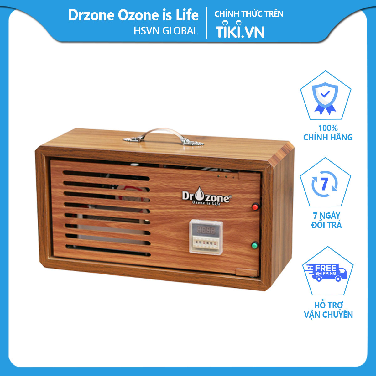 Máy Ozone khử trùng không khí, khử mùi, phòng bệnh truyền nhiễm cho gia đình DrOzone Dr.Air A2 - Hàng Chính Hãng