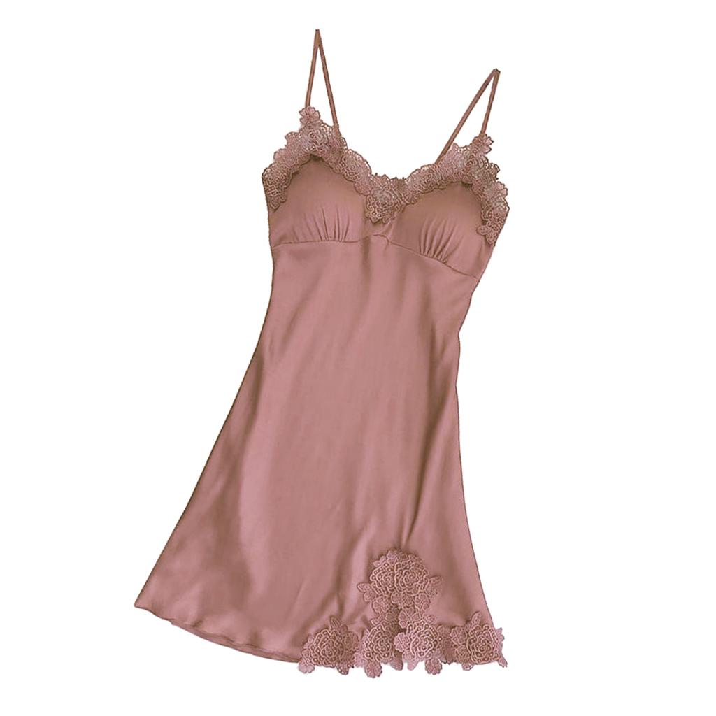 Women Nightgown  Lingerie Lace Chemise Nightdress