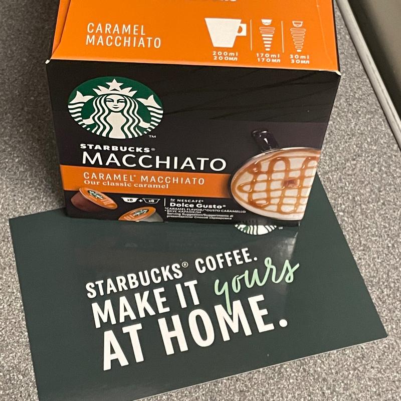 Cà phê viên nén vị Caramel Macchiato Starbucks dành cho máy Dolce Gusto Hàng nhập khẩu Anh hộp 12 viên