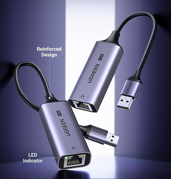 Cáp chuyển đổi USB-A 3.0 sang RJ45 2.5 Gigabit Ugreen 25051 - Hàng chính hãng