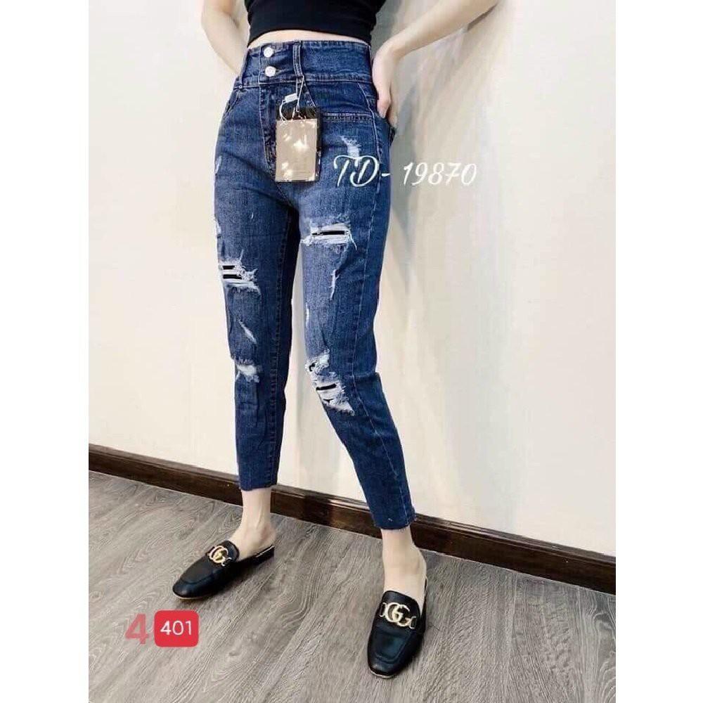 Quần Jean Nữ Baggy Quần Nữ co dãn nhẹ mẫu MS917