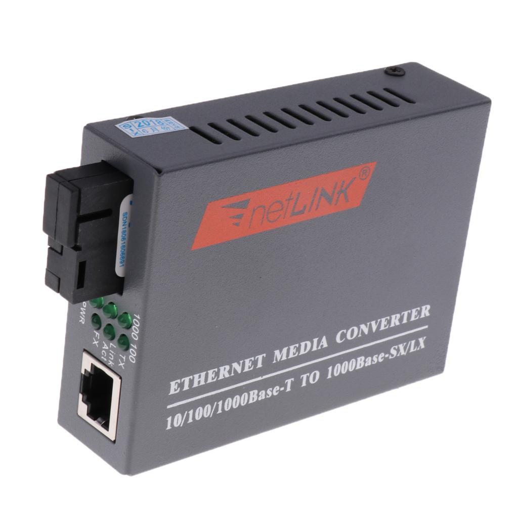 100/1000Mbps Gigbit RJ45 Ethernet to Fiber optic Media Converter 1 Pair