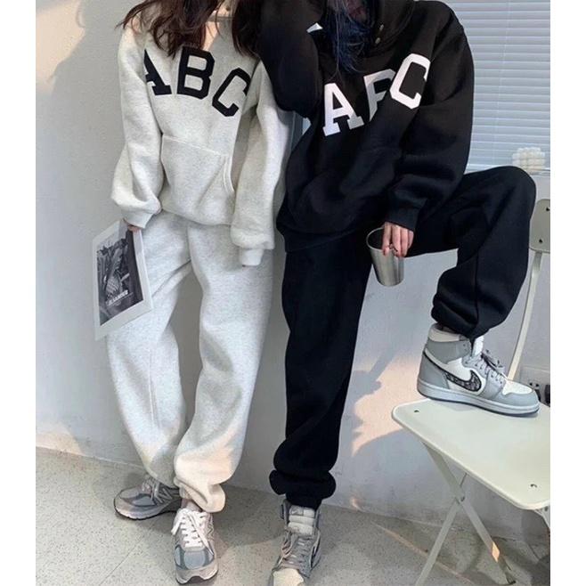 ÁO KHOÁC NỈ HODDIES TRÙM ĐẦU - LOGO ABC CỰC HOT , THỜI TRANG UNISEX DÀNH CHO NAM NỮ