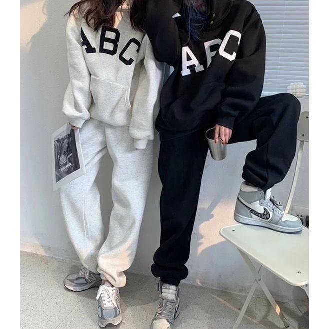 (HCM) ÁO KHOÁC NỈ HODDIES TRÙM ĐẦU - LOGO ABC CỰC HOT , THỜI TRANG UNISEX DÀNH CHO NAM NỮ