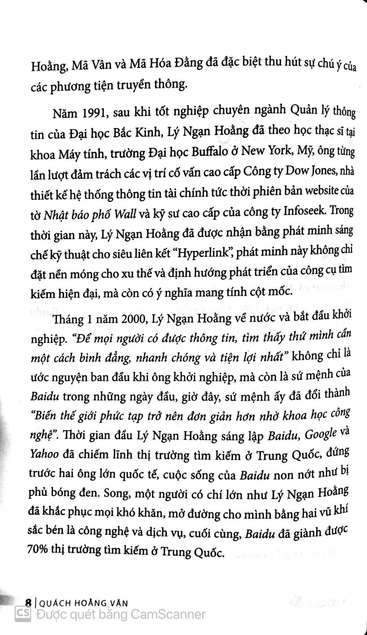 Lý Ngạn Hoằng Và Baidu (Seri Tủ Sách Doanh Nhân Hàng Đầu Châu Á)