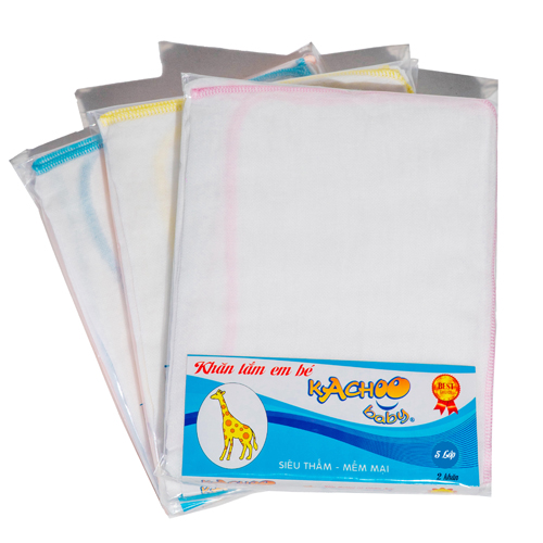 Khăn gạc tắm 5 lớp KACHOOBABY  - 2 cái dùng để lau người, quàng bé ra ngoài, giữ ấm.