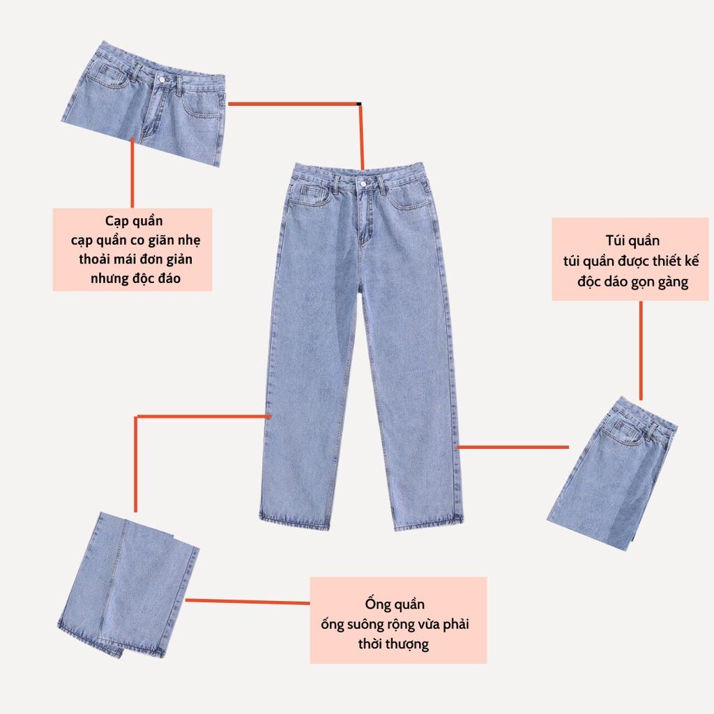 Quần jean nam baggy Pantoni ống suông rộng, quần baggy jeans phong cách Hàn Quốc