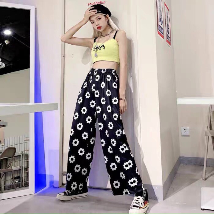 Quần loang in bông cúc kiểu 3D dễ thương, giá rẻ