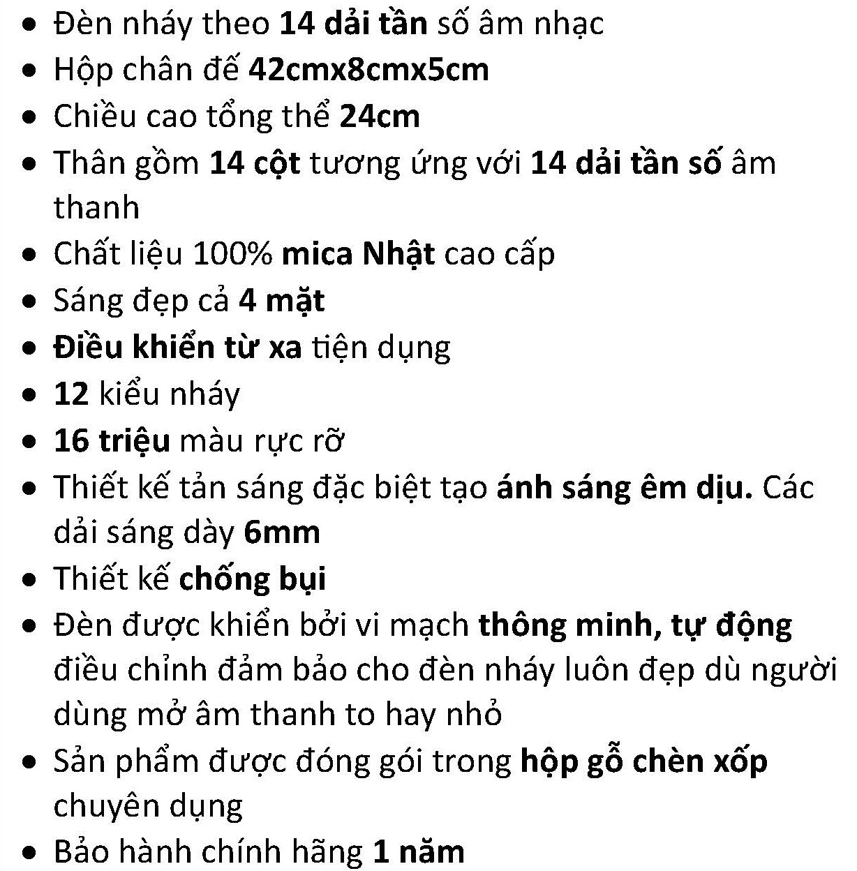 Dàn đèn Music LED nháy theo tần số nhạc 14 cột SA14S2