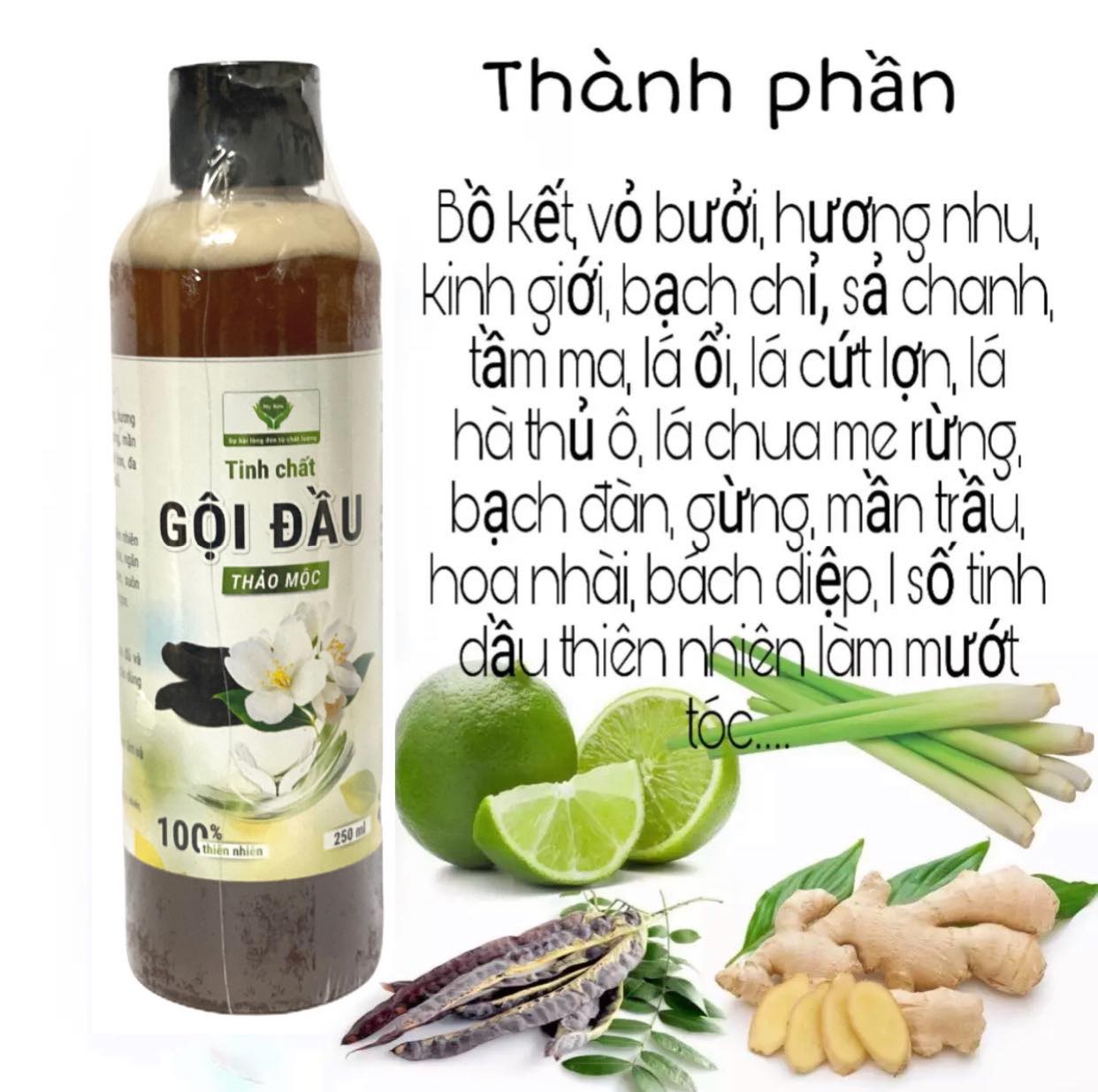 Combo Dầu Gội MẸ KEN 500ml &amp; Tinh Dầu Bưởi MẸ KEN 100ml - kích thích mọc tóc, ngăn ngừa gãy rụng