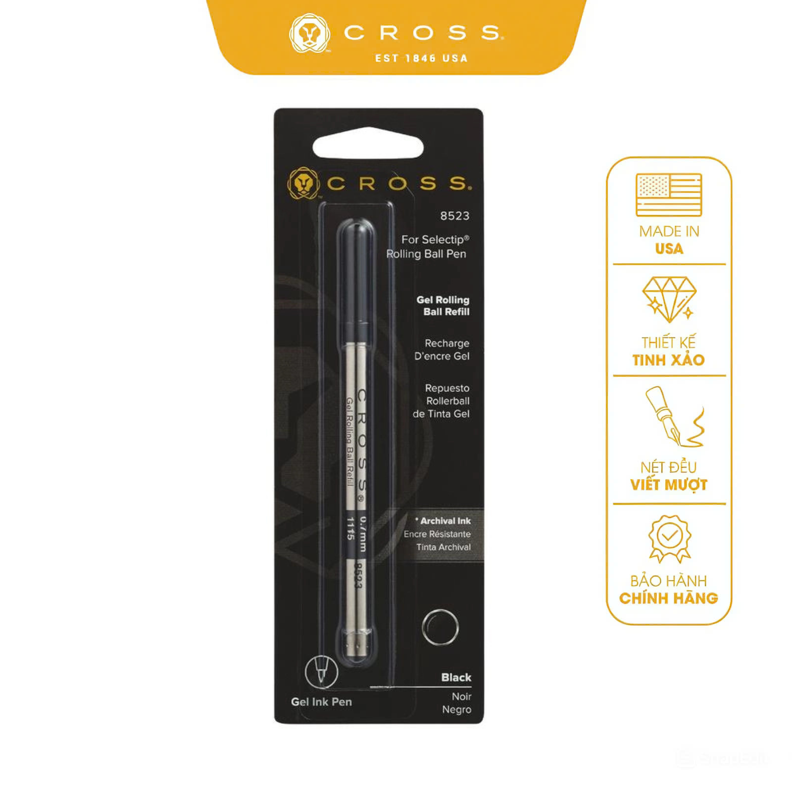 Ruột Bút Bi Nước CROSS Mực Màu Xanh Và Màu Đen