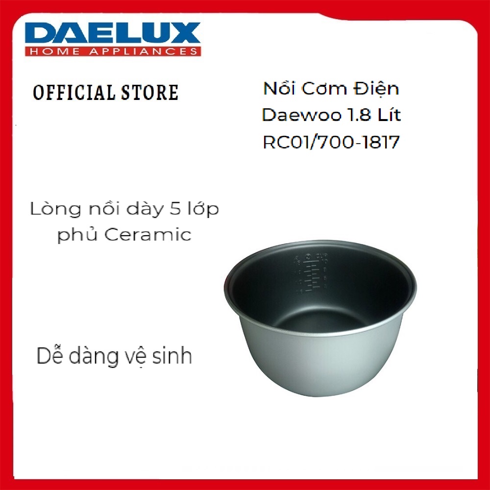 Nồi cơm điện Daewoo RC01/700-1817 hàng chính hãng