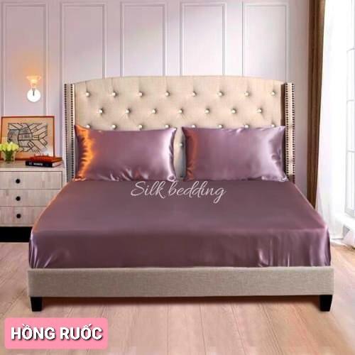 Trọn bộ chăn ga phi lụa Thái Tuấn loại 1 cực kì sang chảnh - NEMTOTBEDDING