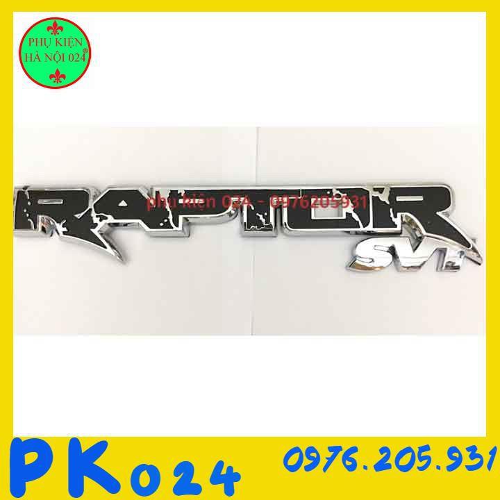 Lô Gô, Logo Chữ Nổi Dán Capo 3D RAPTOR Cho Ranger