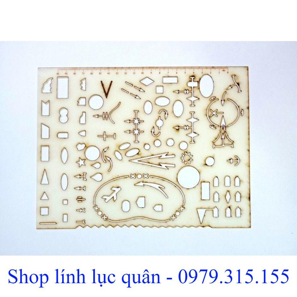 Thước chỉ huy tham mưu mẫu 7 (25x19cm)