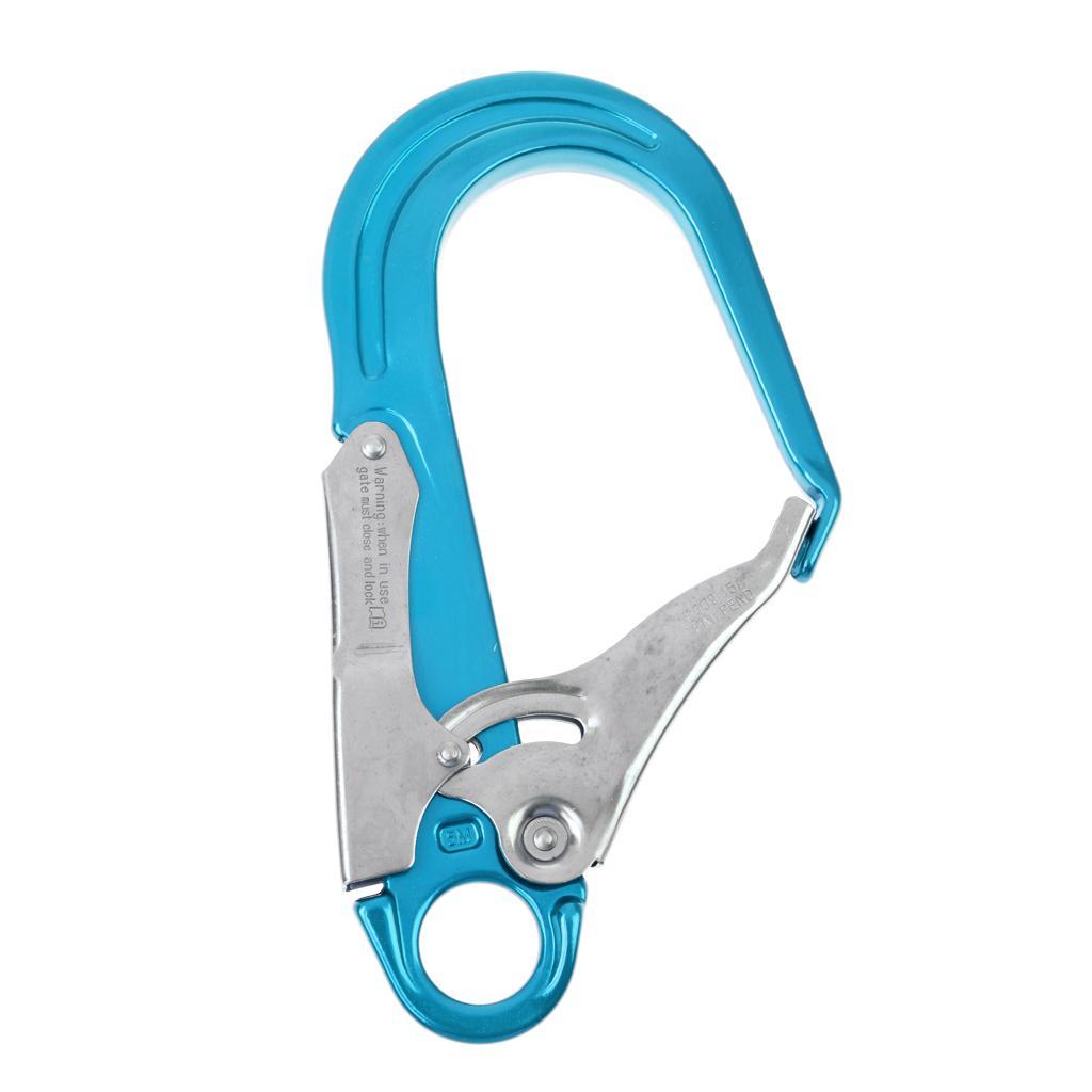 2 Pieces 25KN Safety Fall Protection Spring Snap Hook Rock Climbing Rappelling Rescue Gear Carabiner