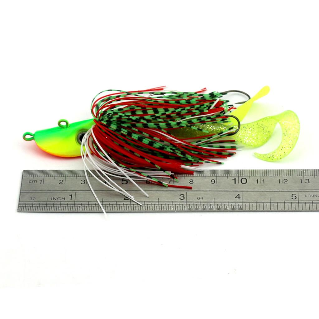 Metal Fishing Lure Jig Head Hard Bait Sea Fishing Silicone Tassle Lures