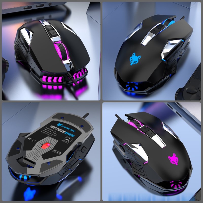 Chuột LED RGB 8000DPI Gaming Mouse HXSJ X200 - hàng nhập khẩu