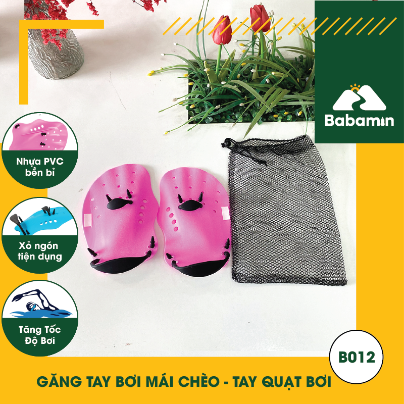 Tay Bơi Mái Chèo Đeo Tay – Găng Tay Bơi – Tay Quạt Bơi Siêu Tốc – B012