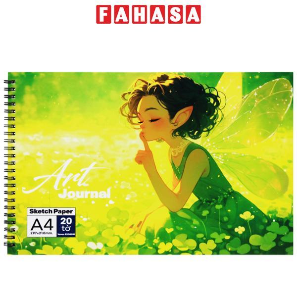 Tập Vẽ Lò Xo Art Journal A4 - 40 Trang 220gsm - The Sun - Manga Girl 01