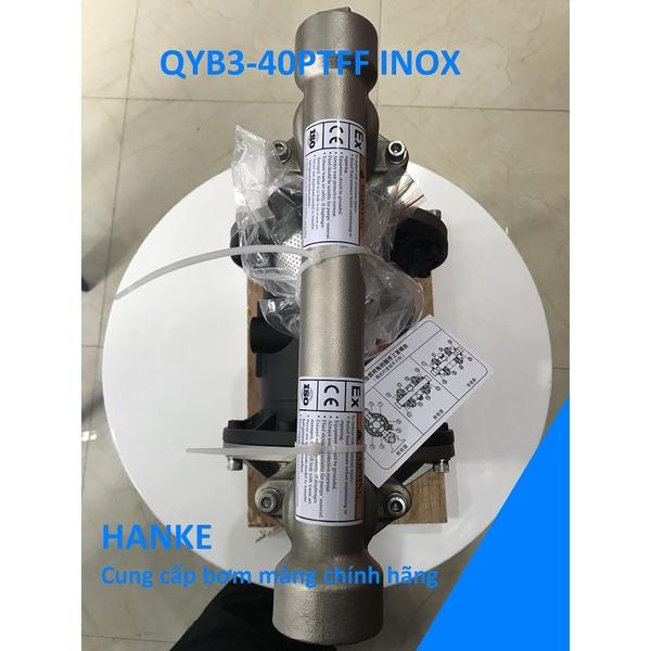 Máy bơm màng khí nén thân Inox 304, QBY3-40PTFF