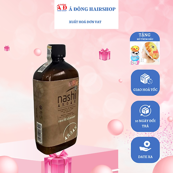 [+Tặng mũ trùm] DẦU XẢ PHỤC HỒI NASHI ARGAN SIÊU MỀM MƯỢT THƠM LÂU 500ML