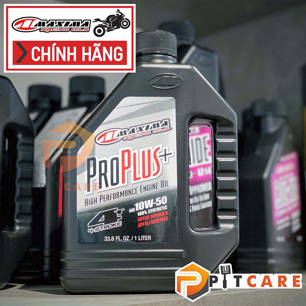 Nhớt Động Cơ 4 Thì Maxima Pro Plus+ 10W50 100% Synthetic 1L