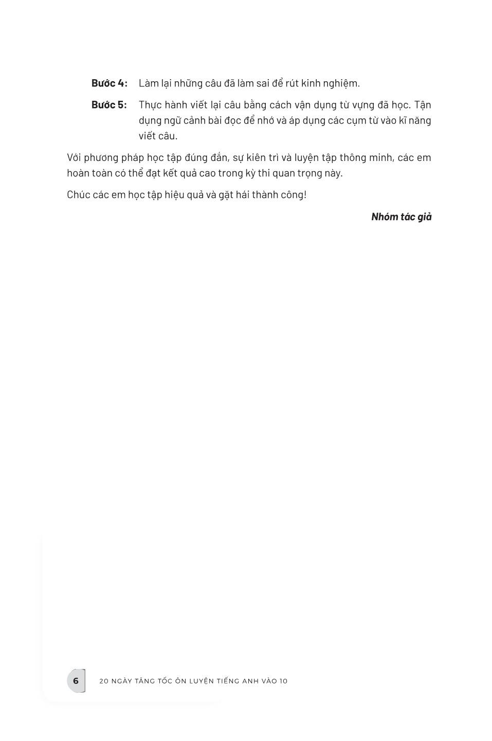 Sách - 20 Ngày Tăng Tốc-Ôn Luyện Tiếng Anh Vào 10 - Tập 2