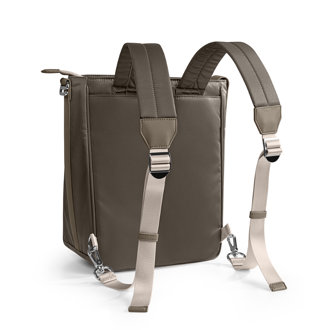 TÚI ĐEO KIÊM BALO DÀNH CHO ULTRABOOK 11"/13"/14" TOMTOC SLASH SLING BAG TAUPE - Hàng Chính Hãng