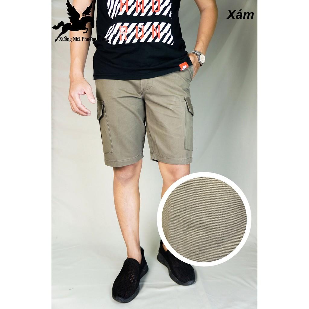 Quần short kaki nam túi hộp may kiểu nhật vải kaki siêu bềnh vải mịm thoáng mát quần đùi đẹp size 47-73kg