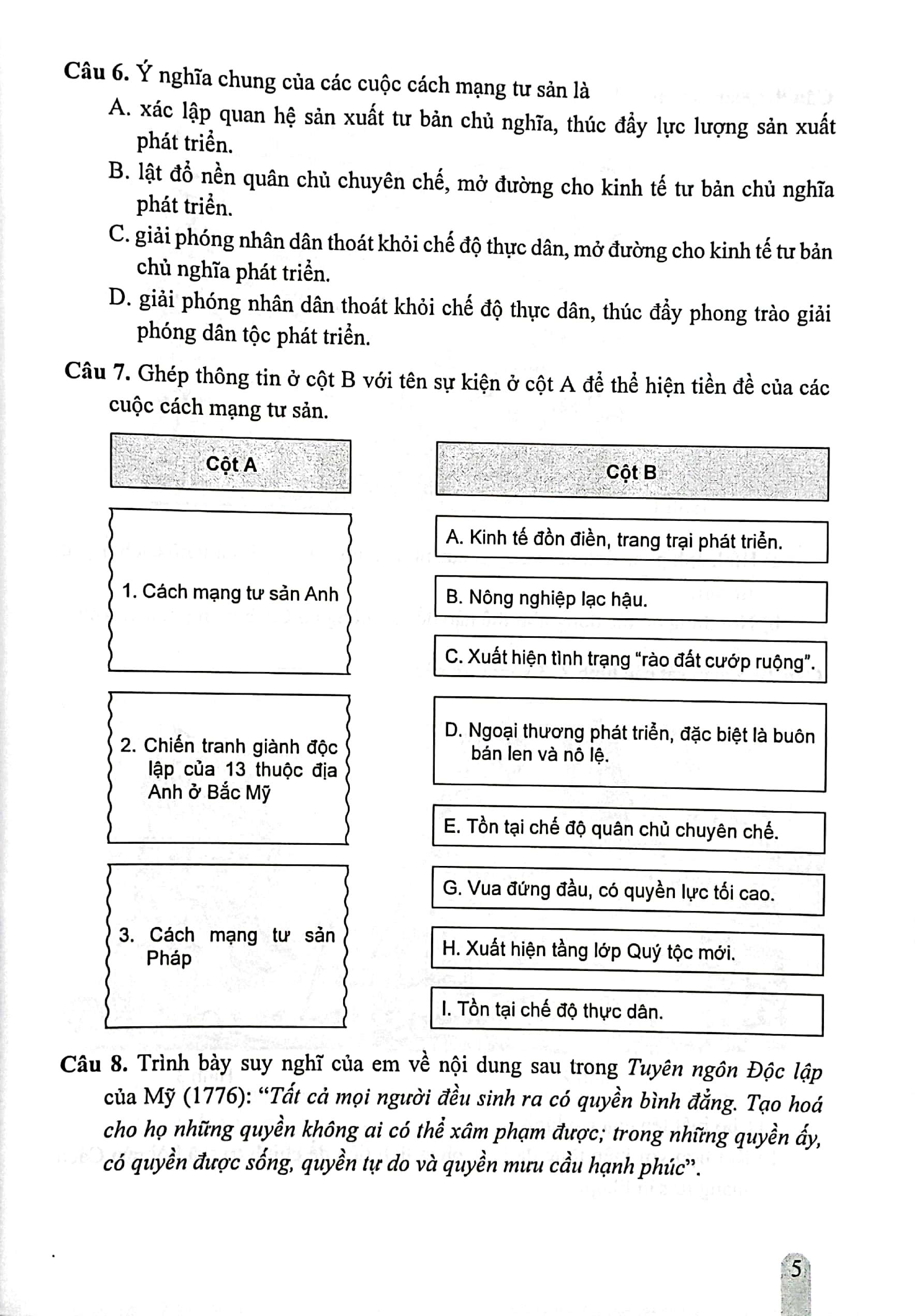 Bài Tập Lịch Sử 11 (Cánh Diều) (2023)