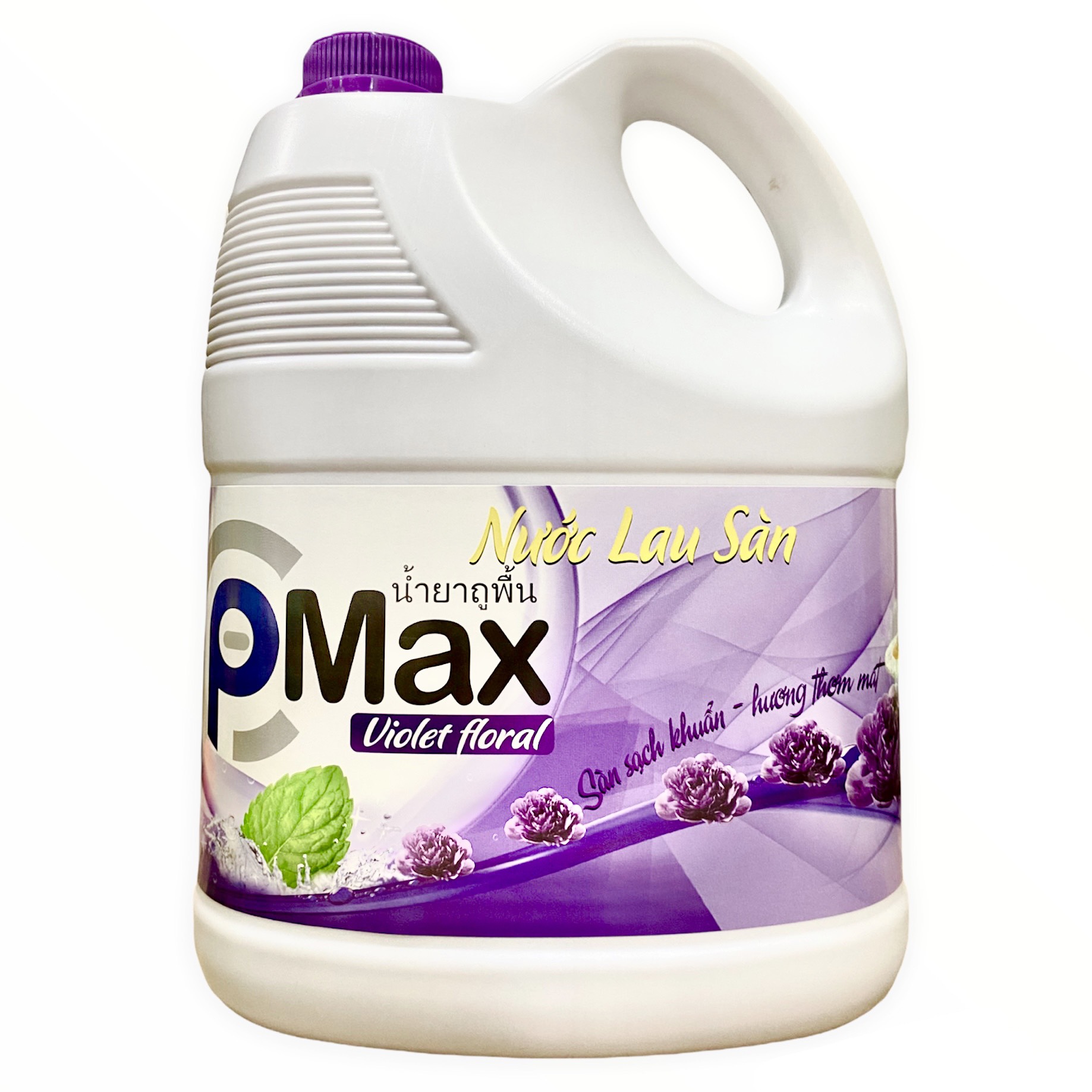 Nhấn chuột lên hình để phóng to Nước lau sàn P-MAX VIOLET FLORAL diệt khuẩn công nghệ Thái Lan loại bỏ các vết bẩn cứng đầu, không làm mất màu gạch men, xua đuổi côn trùng 3600ML