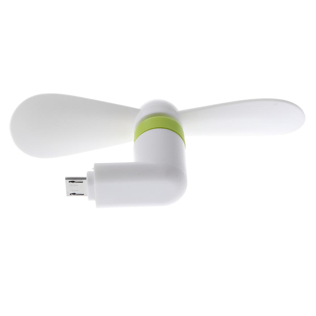 Mini Portable Power Small Micro USB Cooling Fan For Android Cell Phone White