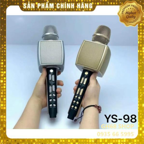 Loa mic bluetooth YS98 là dòng Micro Karaoke Bluetooth cao cấp tích hợp loa Bass không dây-Kèm 1 Mic hát song ca