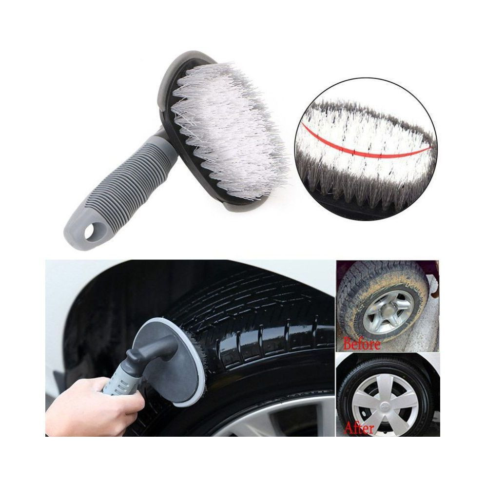 Chổi cọ rửa vành lốp xe ô tô, xe máy - Bàn chải vệ sinh bánh xe chuyên dụng - HENRYSA