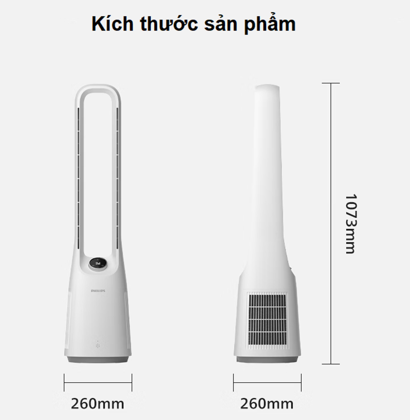 HÀNG CHÍNH HÃNG - Quạt không cánh kiêm lọc không khí 2 trong 1, serial 3000. Thương hiệu Hà Lan cao cấp Philips - ACR3146BF/93